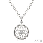 .04CTRDDM ROUND MEDALLION PD SL-S+CH*