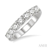 1 ctw Round Cut Diamond 7 Stone Wedding Band in 14K White Gold