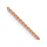 14K Rose Gold 18 inch 1.25mm Solid Polished Spiga with Lobster Clasp Chain