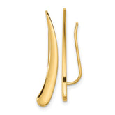 14k Polished Pointed Ear Climber Earrings