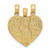 14k 3-Piece Break-apart BIG SIS-MOM-LIL SIS Charm