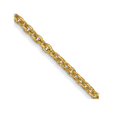 14K 24 inch 1.4mm Forzantine Cable with Lobster Clasp Chain