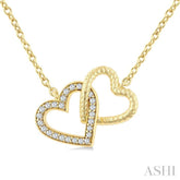 .15CTRDDM PETI HRT INTRLK PD YG10K-G+CH*