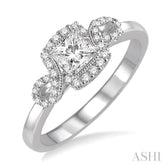 1/5 Ctw Diamond Semi-mount Engagement Ring in 14K White Gold