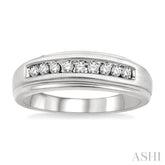 1/6 Ctw Round Diamond Men's Ring in 10K White Gold