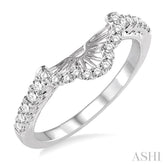 3/8 Ctw Round Cut Diamond Wedding Band in 14K White Gold