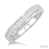 1/2 Ctw Princess Cut Diamond Matching Wedding Band in 14K White Gold