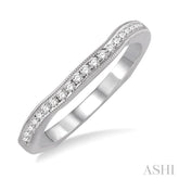 1/5 Ctw Round Cut Diamond Wedding Band in 14K White Gold