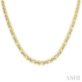 1/4 Ctw Bold Panther Link Round Cut Diamond Fashion Necklace in Yellow Gold Vermeil