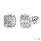 1/20 ctw Single Cut Diamond Earrings in Sterling Silver