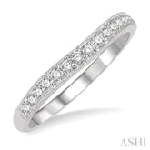 1/4 ctw Round Cut Diamond Wedding Band in 14K White Gold