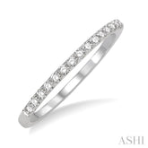 1/5 ctw Round Cut Diamond Wedding Band in 14K White Gold