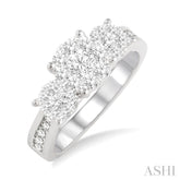 1 ctw Lovebright Round Cut Diamond Ring in 14K White Gold