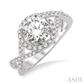 1/3 ctw Diamond Semi-Mount Engagement Ring in 14K White Gold
