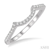 1/6 ctw Round Cut Diamond Wedding Band in 14K White Gold