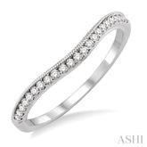 1/6 ctw Round Cut Diamond Wedding Band in 14K White Gold