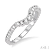 1/5 ctw Round Cut Diamond Wedding Band in 14K White Gold