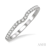 1/5 ctw Round Cut Diamond Wedding Band in 14K White Gold