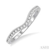 1/5 ctw Round Cut Diamond Wedding Band in 14K White Gold