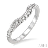 1/6 ctw Round Cut Diamond Wedding Band in 14K White Gold
