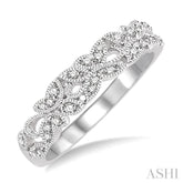1/6 ctw Round Cut Diamond Wedding Band in 14K White Gold