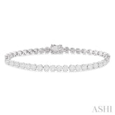 3 ctw Round Cut Lovebright Diamond Tennis Bracelet in 14K White Gold