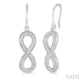 1/50 ctw Round Cut Diamond Milgrain Finish Fashion Earrings in Sterling Silver
