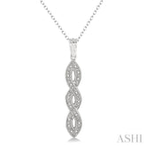 1/20 ctw Round Cut Diamond Infinity Pendant in Sterling Silver with Chain