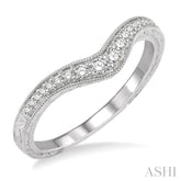 1/6 ctw Round Cut Diamond Wedding Band in 14K White Gold