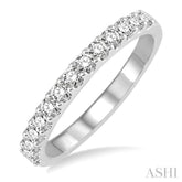 1/2 ctw Round Cut Diamond Wedding Band in 14K White Gold