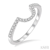 1/5 ctw Round Cut Diamond Wedding Band in 14K White Gold