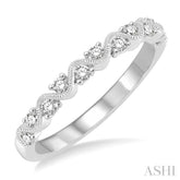 1/4 ctw Round Cut Diamond Stack Band in 14K White Gold