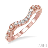 1/5 ctw Round Cut Diamond Wedding Band in 14K Rose Gold