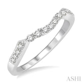 1/5 ctw Round Cut Diamond Wedding Band in 14K White Gold