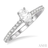 1/4 ctw Semi-Mount Diamond Engagement Ring in 14K White Gold