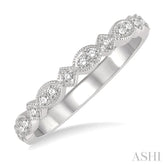 1/5 ctw Marquise & Square Mount Round Cut Diamond Stack Band in 14K White Gold
