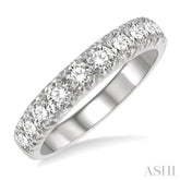 1 ctw 11 Stone Round Cut Diamond Wedding Band in 14K White Gold