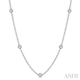 1 1/2 ctw Round Cut Diamond Fashion Necklace in 14K White Gold