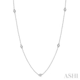 3/4 ctw Round Cut Diamond Fashion Necklace in 14K White Gold