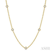 1 1/2 ctw Round Cut Diamond Fashion Necklace in 14K Yellow Gold