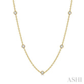2 ctw Round Cut Diamond Fashion Necklace in 14K Yellow Gold
