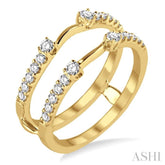 3/8 ctw Round Cut Diamond Insert Ring in 14K Yellow Gold