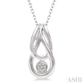 1/50 ctw Single Cut Diamond Fashion Pendant in Sterling Silver with Chain