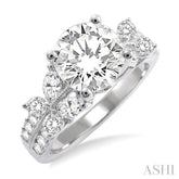 1 ctw Diamond Semi-Mount Engagement Ring in 14K White Gold