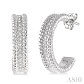 1/6 ctw Single Cut Diamond Fashion Earrings in Sterling Silver