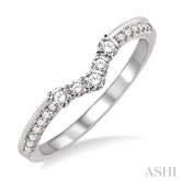 1/3 ctw Round Cut Diamond Wedding Band in 14K White Gold