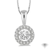 1/3 ctw Diamond Emotion Pendant in 14K White Gold with Chain