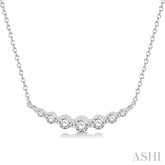 1/4 ctw Diamond Smile Necklace in 14K White Gold