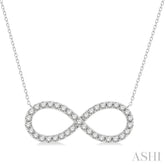 1 ctw Round Cut Diamond Infinity Pendant in 14K White Gold