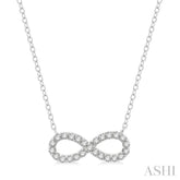 1/4 ctw Round Cut Diamond Infinity Pendant in 14K White Gold